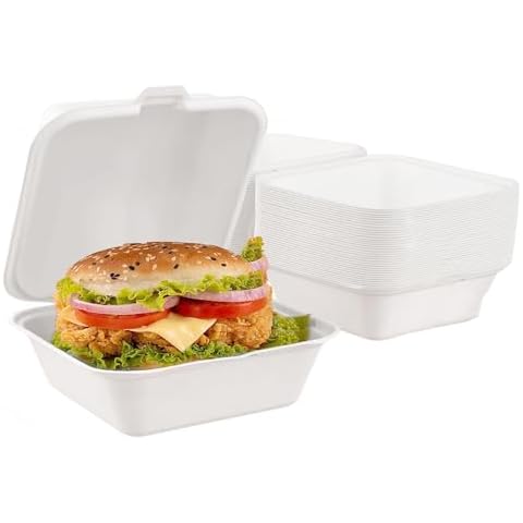 EcoWise 50 Biodegradable Burger Boxes Cover