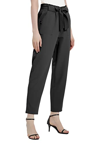 Urban CoCo Womens Casual High Waist Pencil Pants with Bow-Knot Pockets for Work3