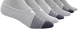 adidas Damen-Socken, Blockiert, Space Dye Super No Show Socken (6 Paar) Medium Weiß - Clear Onix Space Dye/ Clear Onix - Grey Space D