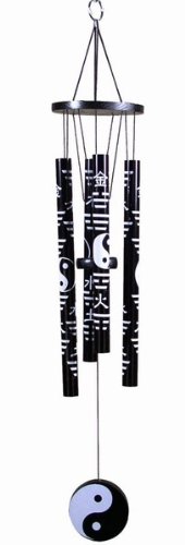 Aluminum Bronze Feng Shui Wind Chime Ying Yang Design