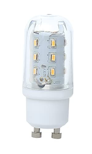 LED-ljuskälla plast vit, glas klar, mini, D: 25, H: 61, inkl. 1xGU10 LED 4 W 230 V, 400 lm, 3000 K