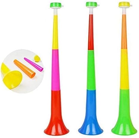 Noisemaker 3 Level Cheering Party Air Horn (Multicolor) (Set of 3)