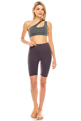 Image of ALWAYS Women's High Waist Bike Shorts - Athletic Workout Tummy Control Stretch Running Yoga Pants