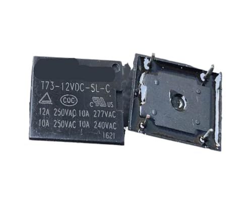 Relé T73-12VDC-SL-C de 5 pines y 12V mini relé electromecánico para placas PCB de proyectos
