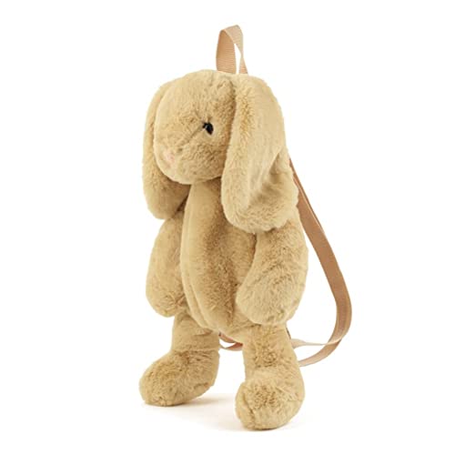 Image of Women Animal Teddy Bear Plush Backpack with Adjustable Straps (Rabbit)