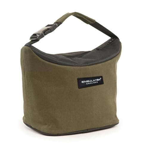 Image of Lunch Bag 2021 Insulated Organic Canvas Thermal Snacks Tiffin Organizer with Bottle & Spoon Holders for Women Men Adults Office Work Picnic Hiking (Army Green)