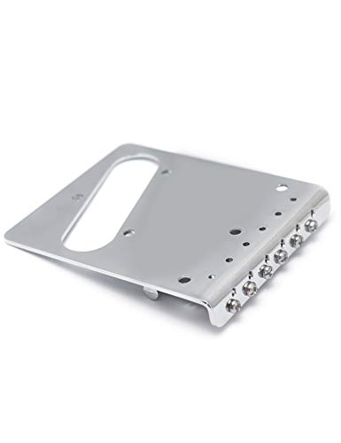 Metallor Guitar Bridge Vintage Style Top Loader Bridge 6 Saddles Compatible With Tele Telecaster Style Electric Guitar Parts Replacement Chrome. #TOP2