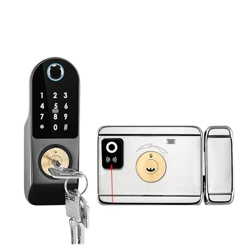 Sem fiação Segurança Porta residencial Entrada sem chave Cartão RFID Tuya WiFi Fechadura inteligente