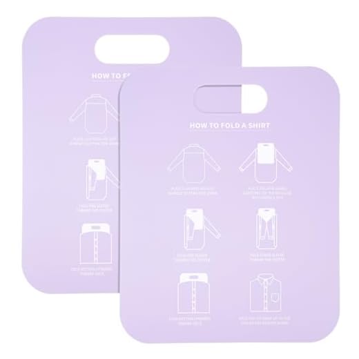 2 Unidades Placa Dobrável De Camisa Placa De Empilhamento Anti-rugas Dobradura De Camisa Pasta De Camisetas Bandejas Dobráveis Placa Dobrável Para Camisa Garra Roupas Adulto Roxo