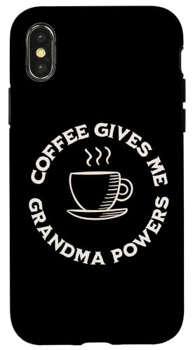 Coffee Gives Me Grandma Powers �c�� �R�[�q�[���D�� �X�}�z�P�[�X iPhone X/XS �p