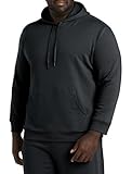 DXL Big and Tall Essentials Hooded Fleece Sweatshirt, Black, 4XL