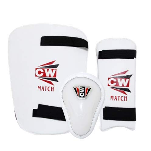 CW Match Mens Cricket Guard Sports Accessories Set Combo Right Hand Thigh Guard with Cricket Abdominal Groin Protection Shield Box Abdo Guard & Arm Gaurd Pad Elbow Protection (B0925N4QRX) Amazon Price History, Amazon Price Tracker