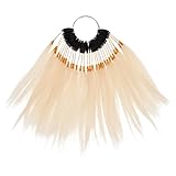 NULYLU Echthaar Farbmuster Satz Weiß Realistisches Haarsträhnen Satz zum Testen von Haarfarben Friseurpraxis und Hairstyling Training