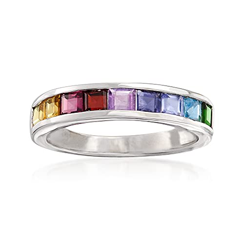 Ross-Simons 0.90 ct. t.w. Multi-Gemstone Ring in Sterling Silver. Size 8