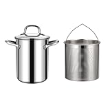 Spargeltopf Edelstahl Kochtopf mit Sieb und Deckel 4L Pasta- und...