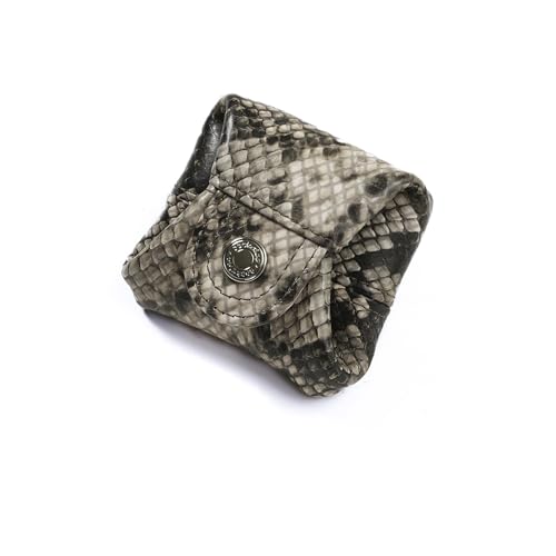 Image of Cockatoo Genuine Leather Coin Pouch Change Holder, Mini Snap Pocket Wallet for Men Women (Cobra, Small)