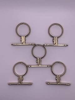 Cast Brass Screw on Pipe Clips Pack of 5 - Available in 15mm, 22mm, 28mm, 35mm, 42mm or 54mm - TNJ Pipe Clips (22mm)