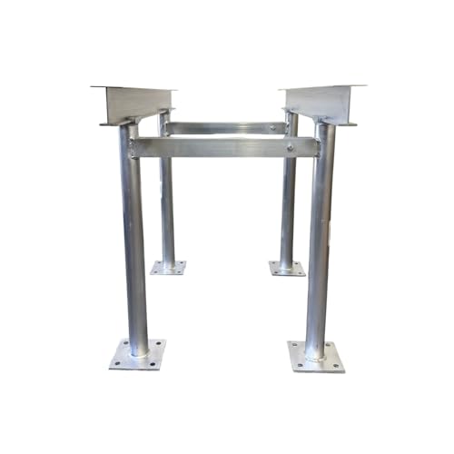 F&L Aluminum AC Stand – Support Leg Frame and I-beams for HVAC Units, Florida Building Code & Miami-Dade Product Approved (FBC & NOA) 24'x3' Standard A/C Stand (2) 24' Leg frames (2) 3' I-Beams