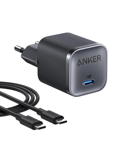 Szybka ładowarka USB-C Anker Nano 45 W, kompaktowa ładowarka USB typu C do urządzeń, takich jak Samsung Galaxy S25 Ultra/S24 Series, iPhone 17, MacBook, iPad (w zestawie kabel o długości 1,8 m)