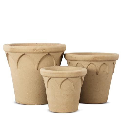White Ceramic Flower Pot Planter 100% Natural Pottery Clay Handma...