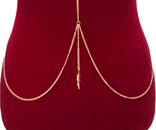 Off the Chain Body Chains for Teens & Women - Trendy Fashion Belly Jewelry Necklace Dresses Up Any Outfit (Gold)