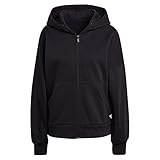 Kapuze mit Kordelzug adidas Women\'s W SL Hd FZ Sweatshirt, Black, M