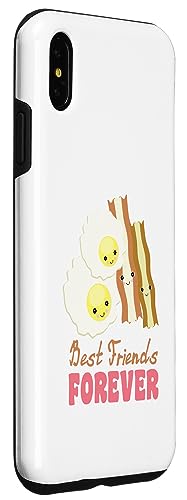 Image of iPhone XS Max Cute Kawaii Eggs and Bacon BFF Best Friends Forever Case