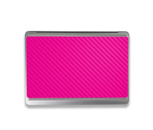Image of MightySkins Carbon Fiber Skin Compatible with Microsoft Surface Laptop Studio 2 (2023) Full Wrap Kit - Solid Hot Pink | Protective Durable Textured Carbon Fiber Finish | Made in The USA
