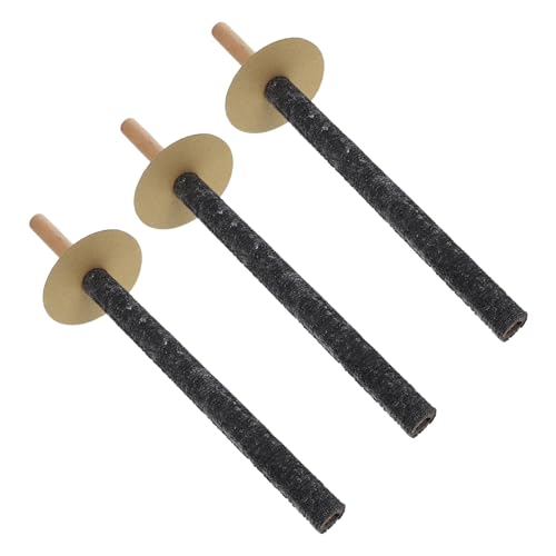 HIAKDOFT 3Piezas Antorchas de Madera para Jardín al Aire de Resistentes al Agua Iluminación Portátil para Bodas Campamentos y Celebraciones