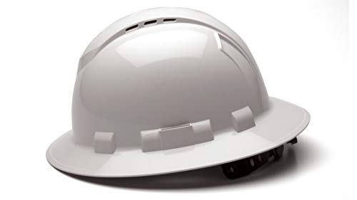 Image of Pyramex Ridgeline Full Brim Hard Hat 4 Point Ratchet Vented
