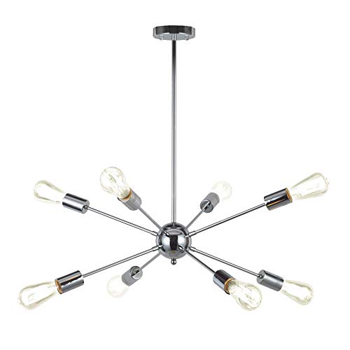 Plafonnier lustre Spoutnik 8 lampes style industriel suspension pour salon et chambre