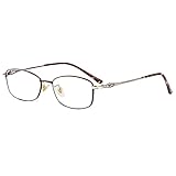 Stueck Retro Lesebrille Damen, Anti-Blue Light Brille, Vollformat Lesebrille, Federscharniere Lesehilf Computerbrille (Color : Red Gold, Size : 2.75x)
