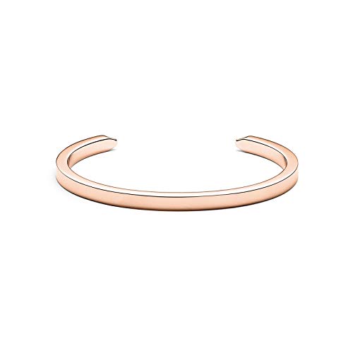 MVMT Women's Minimalist Cuff Bracelet | Open Closure, Stainless Steel | Rose Gold