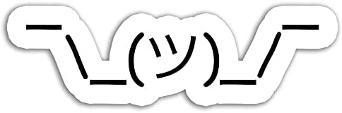 Shrug Max 77% OFF Sticker Emoticon Waterbottle Fun Stickers Quality inspection