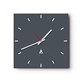 arttor orologio da parete in vetro 30x30cm piccolo moderno orologio da muro per casa cucina soggiorno silenzioso wall clock decorazione orologio da appendere - c3ac30x30-3282