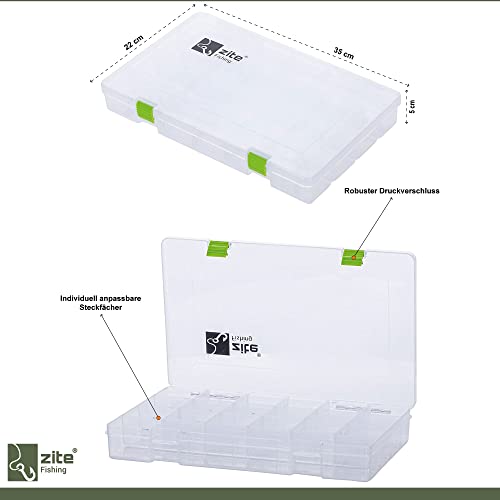Zite Fishing Angeltasche mit Boxen Groß – Umhängetasche als Angelkoffer-Rucksack Alternative mit 4 Köder-Boxen – Bild 7