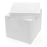 AH AMERICAN HOMESTEAD White Paper Napkins for Everyday Use. Disposable Linen-Like Lunch Napkins - So