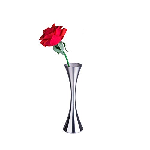 IMEEA® Mini vase soliflore à fleurs en acier inoxydable pour décoration de maison, salon, bureau et centres de table, 17 cm de haut