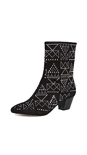 Rebecca Minkoff Women's Hessania Point Toe Booties, Black, 7.5 Medium US