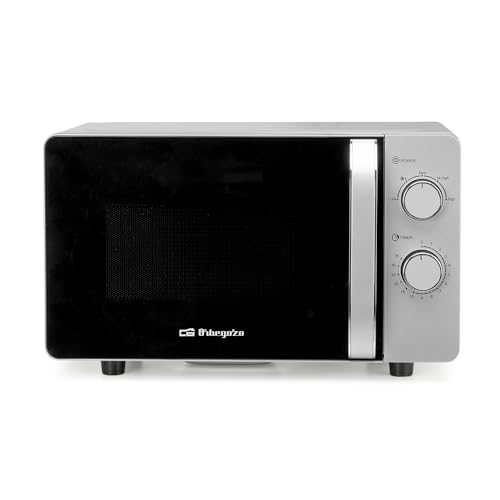 Microondas Orbegozo MI 2062 CE, 20 Litros, 700 W, sin plato giratorio, apta para platos cuadrados, 5 niveles de potencia.