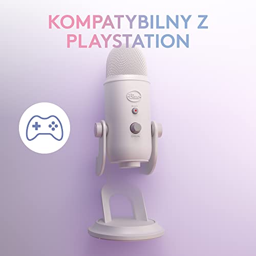 Logitech for Creators, Blue Yeti Premium USB Gaming Mic per lo streaming su PC e Mac, edizione speciale, effetti VOICE blu, temi esclusivi Streamlabs, 4 modelli di pick-up, Plug & Play, Bianco - Tastiera gaming - Immagine 6