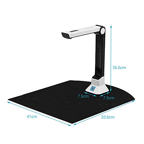 BK50 Portátil 10 Mega-pixel Scanner de Alta Definição Tamanho de Captura Câmera de Documentos A4 par