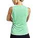 MIER Women's Athletic Tank Tops Sleeveless UPF 50+ Tennis Running Gym Shirts Quick Dry Active Round Neck Muscle Tee, Mint, S