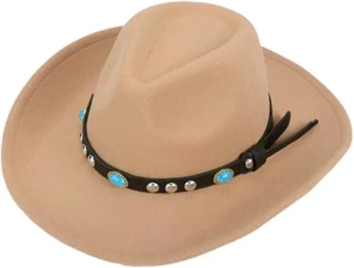 Women's Wool Wide Brimmed Fedora Panama Hat Unisex Soft Wool Hat,...