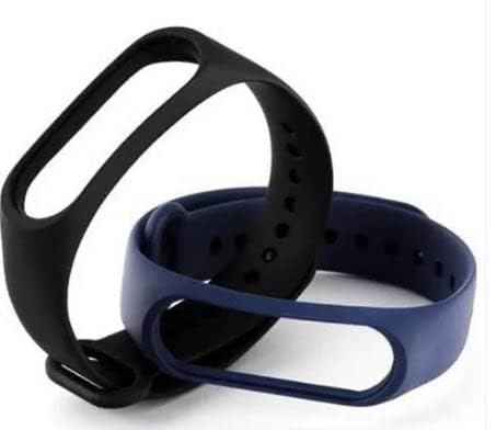 VM TRADERS Strap Band Wristband Strap Compatible With Mi Band M3 & M4 pack of 2 [Blue-Black]-image-31