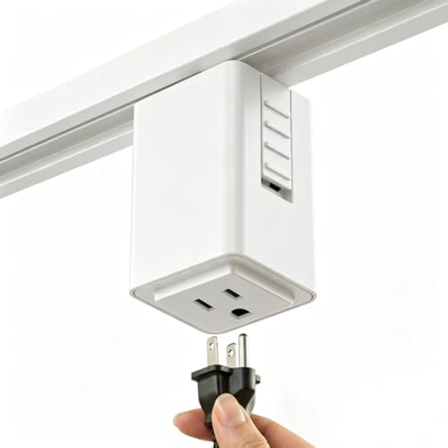 Adtixili H Track Light Outlet Adapter, Track Converter for H Type Single Circuit Track Light RailSystem, Track Light Power Adapter for AmbientLighting, Projectors & Smart Devices