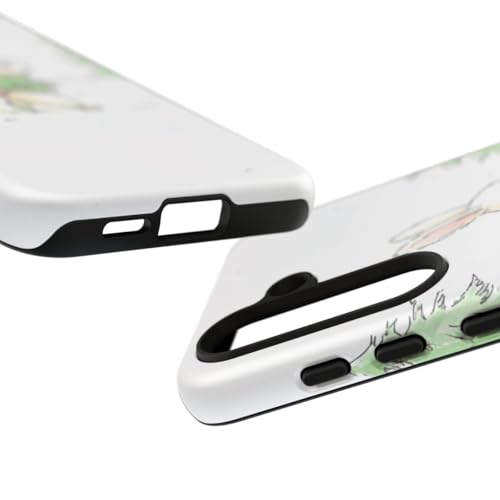 Coque Samsung S24 rigide lapin mignon et design vert forêt