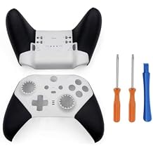 Replacement Housing Shell Front Back Case Cover Faceplate for Xbox Elite Series 2 Core Controller - White, with Screwdriver Tool