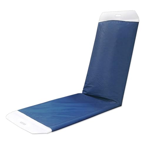 Civière pliable portable pour lit de patient d'hôpital, civière en tissu, planche coulissante de transit, planche de transit pour patients âgés, 172 x 48 cm (bleu)