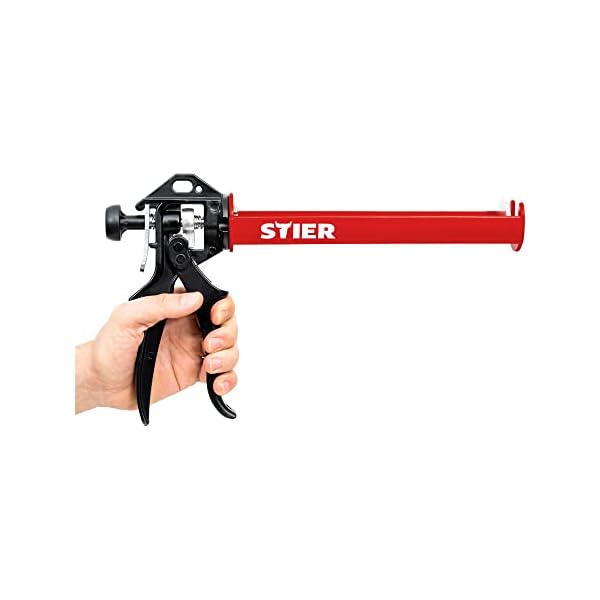 STIER Kartuschenpistole SAP-II, mechanisch, Länge 355 mm, ideal für Silikon- und Mörtelkartuschen… – Bild 4